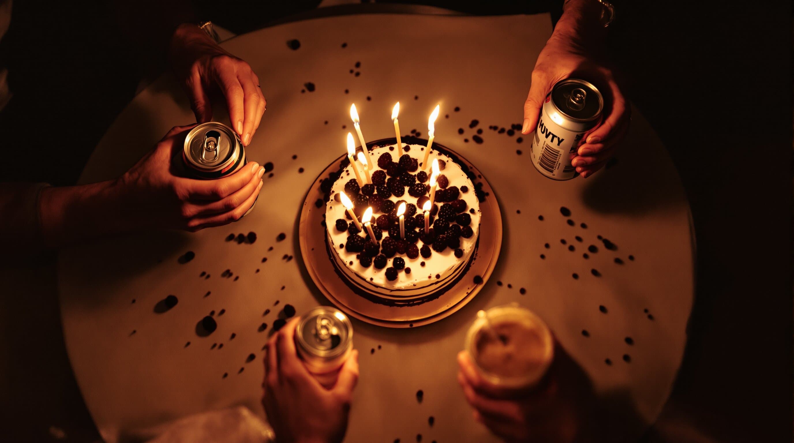 Friends celebrating with drinks
